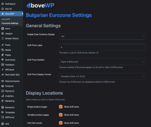 Above Wp Bgn Eur Wp Wc Plugin