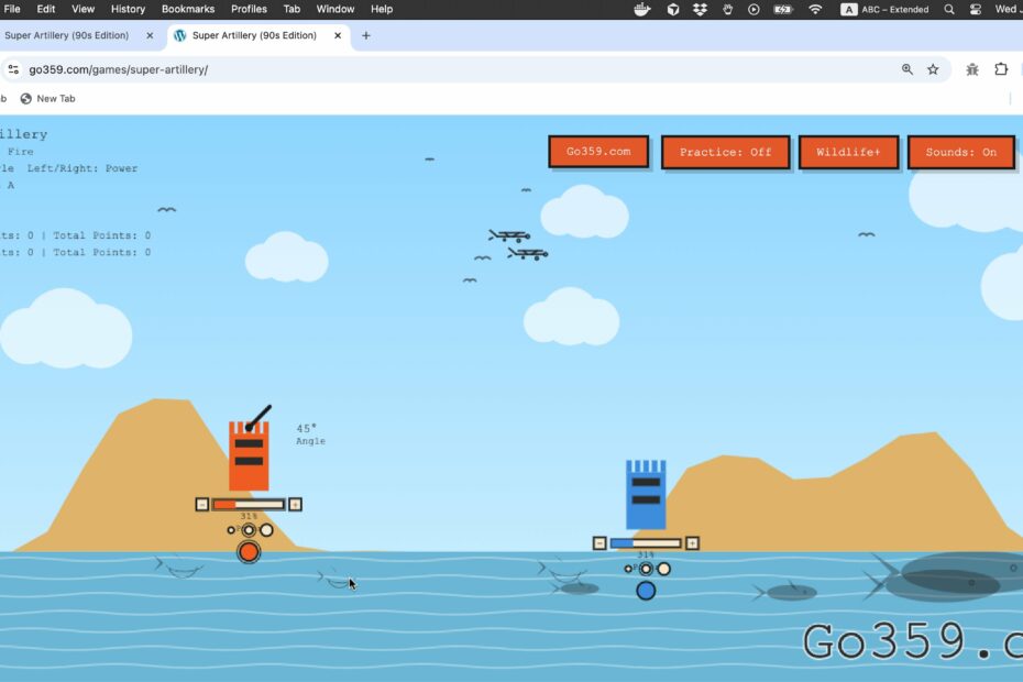 Super Artillery Game Go359